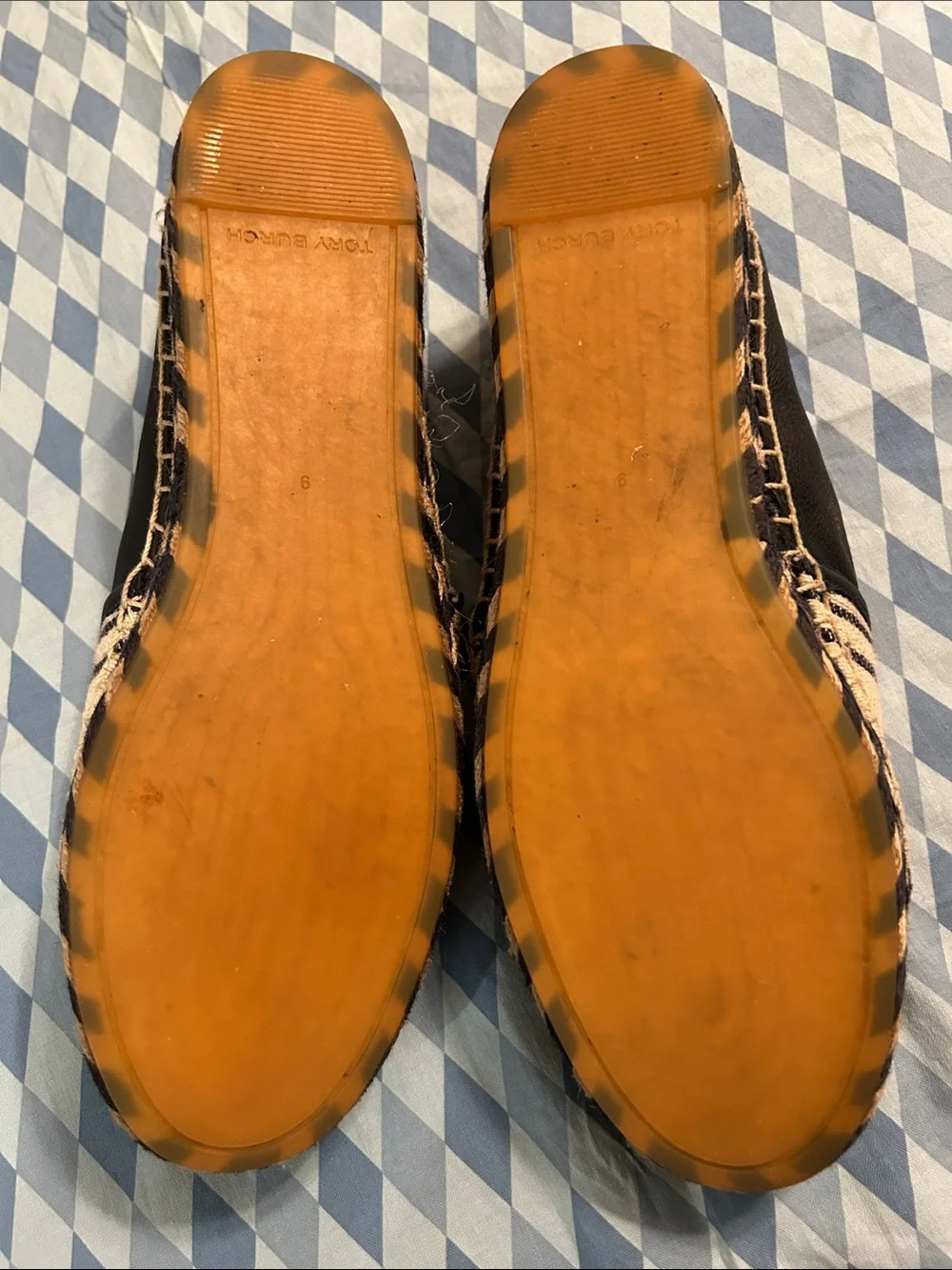 Tory Burch double T Jacquard espadrilles size 9
